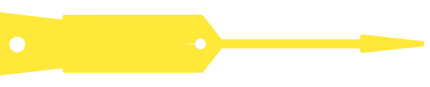 KRV98Y - YELLOW vinyl key tags - pack of 1000 tags