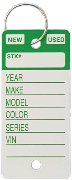 POLYKEY-GR - GREEN key tags - pack of 500 tags